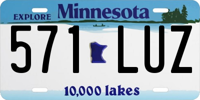 MN license plate 571LUZ