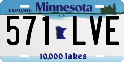 MN license plate 571LVE