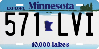 MN license plate 571LVI