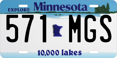 MN license plate 571MGS