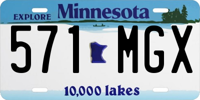MN license plate 571MGX