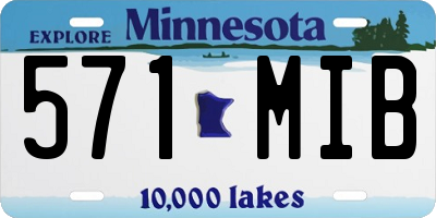 MN license plate 571MIB