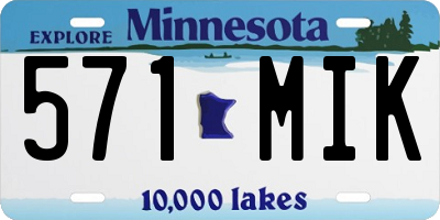 MN license plate 571MIK