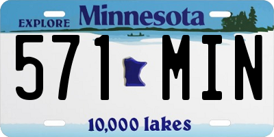 MN license plate 571MIN