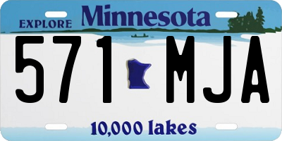 MN license plate 571MJA