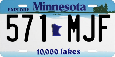 MN license plate 571MJF