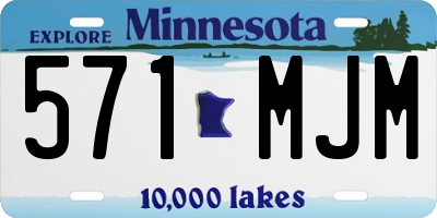 MN license plate 571MJM