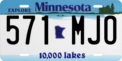 MN license plate 571MJO