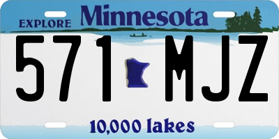 MN license plate 571MJZ