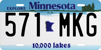 MN license plate 571MKG