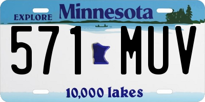 MN license plate 571MUV