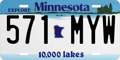 MN license plate 571MYW