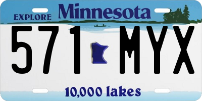 MN license plate 571MYX