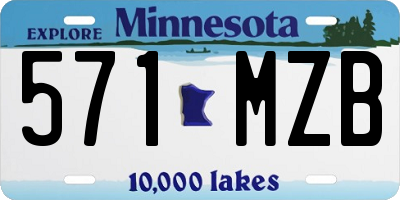 MN license plate 571MZB