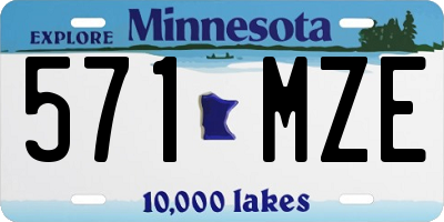 MN license plate 571MZE
