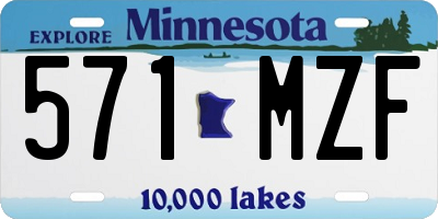 MN license plate 571MZF