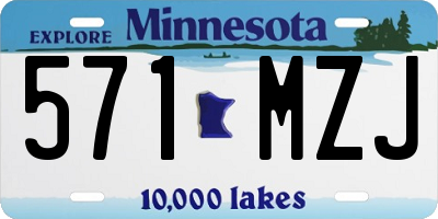 MN license plate 571MZJ