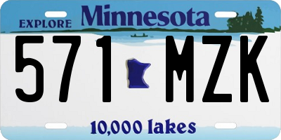 MN license plate 571MZK