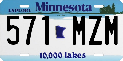 MN license plate 571MZM