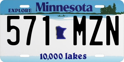 MN license plate 571MZN