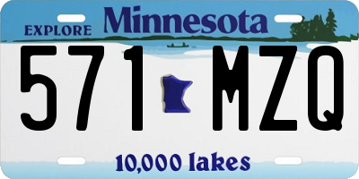 MN license plate 571MZQ