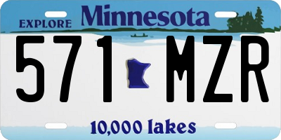 MN license plate 571MZR