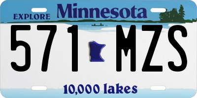 MN license plate 571MZS