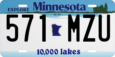 MN license plate 571MZU