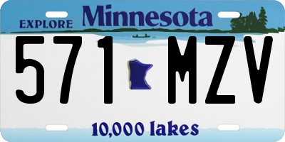 MN license plate 571MZV