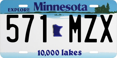 MN license plate 571MZX