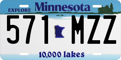MN license plate 571MZZ
