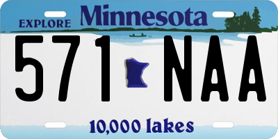 MN license plate 571NAA
