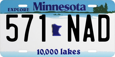 MN license plate 571NAD