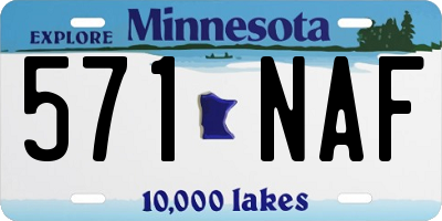 MN license plate 571NAF