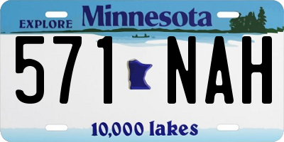 MN license plate 571NAH