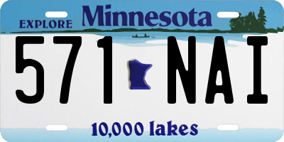 MN license plate 571NAI