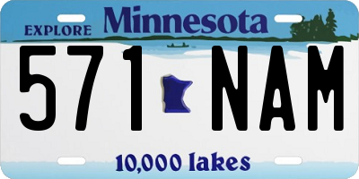 MN license plate 571NAM