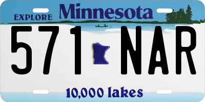 MN license plate 571NAR