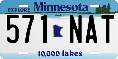 MN license plate 571NAT