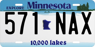 MN license plate 571NAX