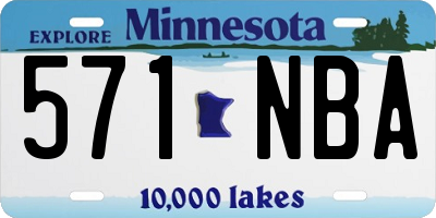 MN license plate 571NBA