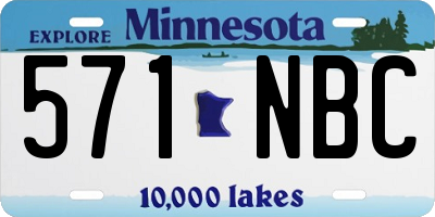 MN license plate 571NBC