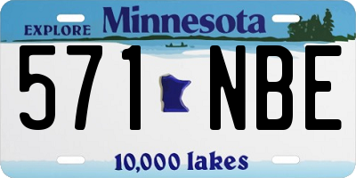 MN license plate 571NBE