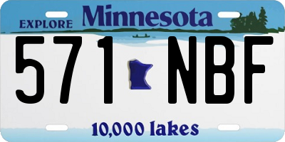 MN license plate 571NBF