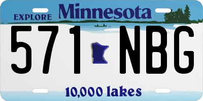 MN license plate 571NBG