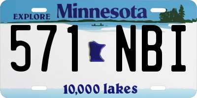 MN license plate 571NBI
