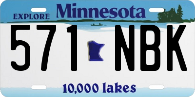 MN license plate 571NBK