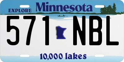 MN license plate 571NBL