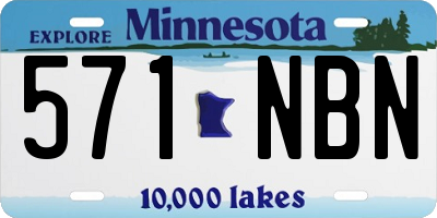 MN license plate 571NBN