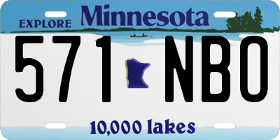 MN license plate 571NBO